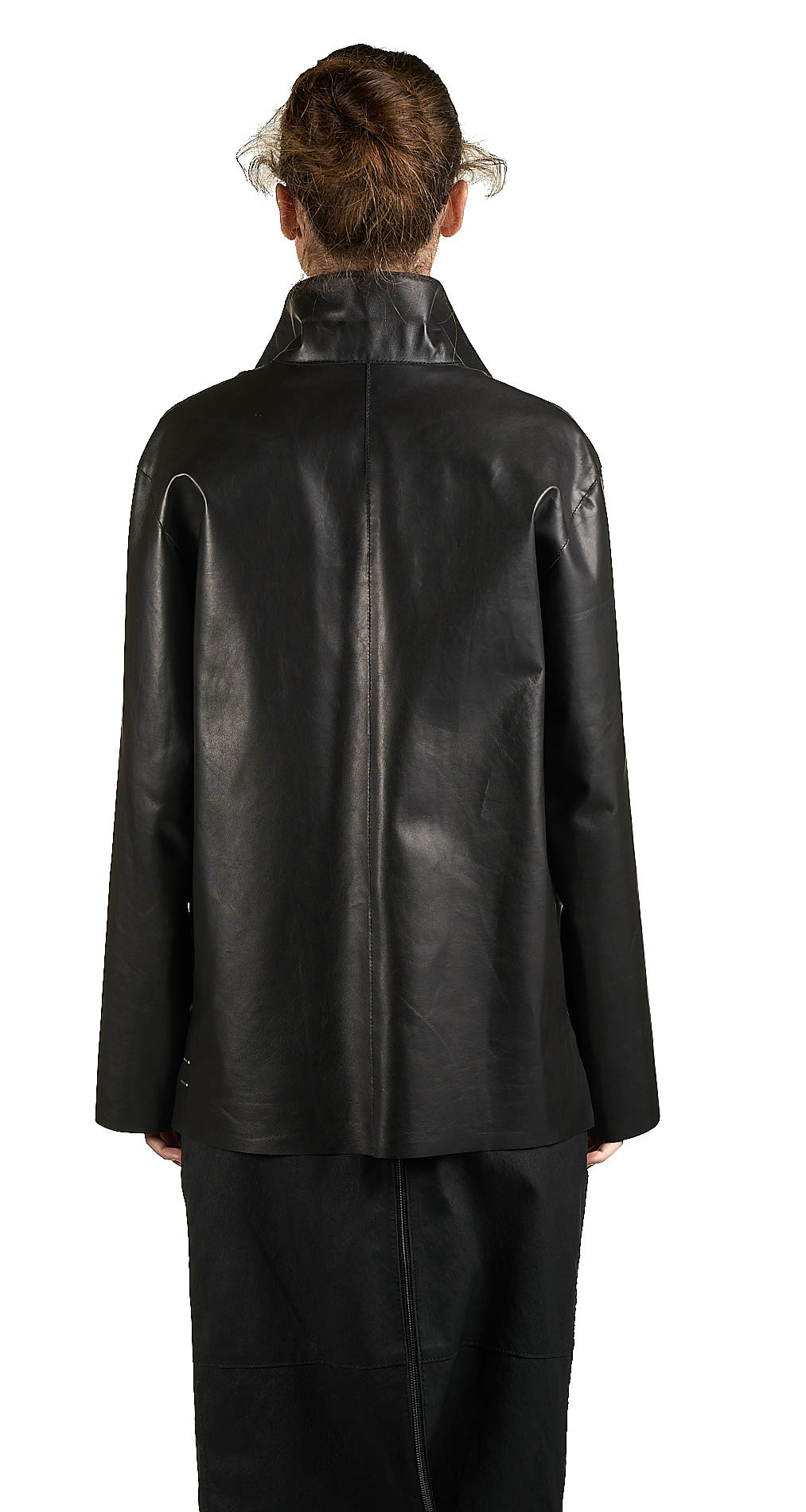 DANIELE BASTA LEATHER AND SILVER JACKET